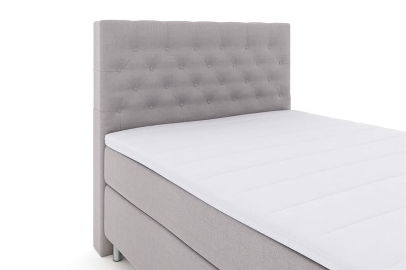 Select No 3 Kontinentalsäng 140x200 Medium - Ljusgrå/Metall - Products - Möbler - Säng - Kontinentalsäng
