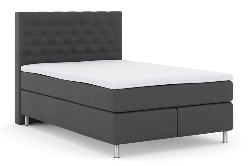 Select No 3 Kontinentalsäng 140x200 Medium - Mörkgrå/Metall - Products - Möbler - Säng - Kontinentalsäng