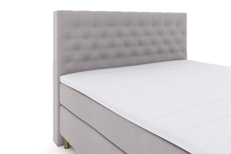 Select No 3 Kontinentalsäng 160x200 Fast - Ljusgrå/Koppar - Products - Möbler - Säng - Kontinentalsäng