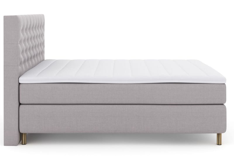 Select No 3 Kontinentalsäng 160x200 Fast - Ljusgrå/Koppar - Products - Möbler - Säng - Kontinentalsäng