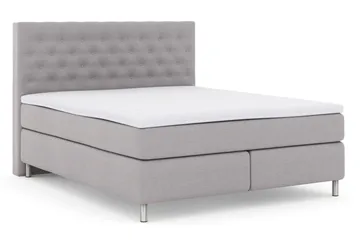Select No 3 Kontinentalsäng 160x200 Fast - Ljusgrå/Metall - Products - Möbler - Säng - Kontinentalsäng