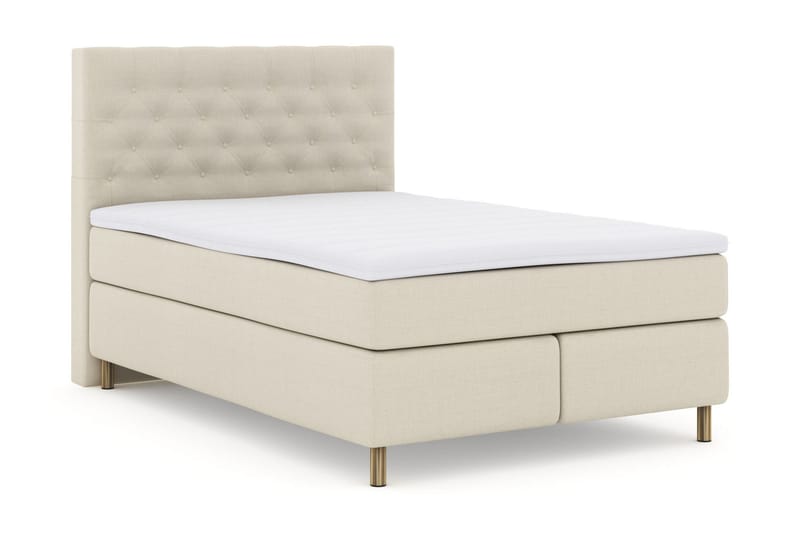 Select No 3 Kontinentalsäng 160x200 Fast/Medium - Beige/Koppar - Products - Möbler - Säng - Kontinentalsäng