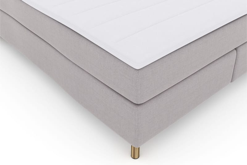 Select No 3 Kontinentalsäng 160x200 Fast/Medium - Ljusgrå/Koppar - Products - Möbler - Säng - Kontinentalsäng