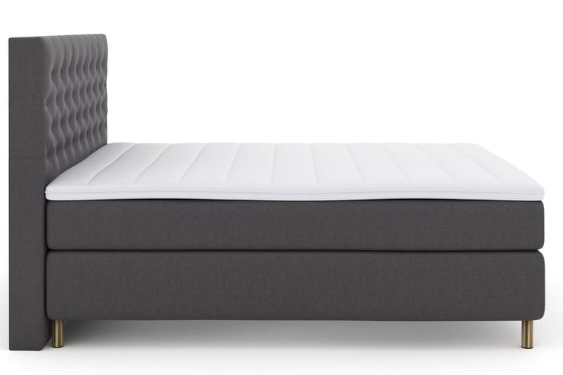 Select No 3 Kontinentalsäng 160x200 Fast/Medium - Mörkgrå/Koppar - Products - Möbler - Säng - Kontinentalsäng