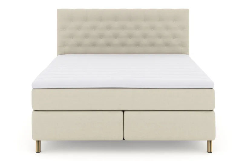 Select No 3 Kontinentalsäng 210x210 Fast/Medium - Beige/Koppar - Products - Möbler - Säng - Kontinentalsäng