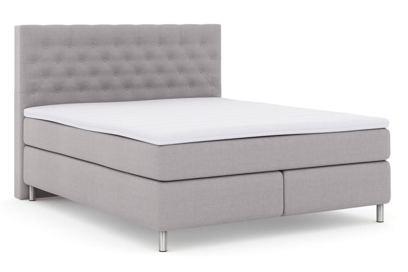 Select No 3 Kontinentalsäng 210x210 Medium - Ljusgrå/Metall - Products - Möbler - Säng - Kontinentalsäng