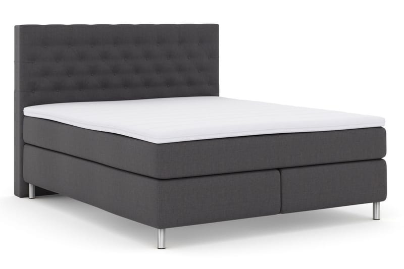 Select No 3 Kontinentalsäng 210x210 Medium - Mörkgrå/Metall - Products - Möbler - Säng - Kontinentalsäng