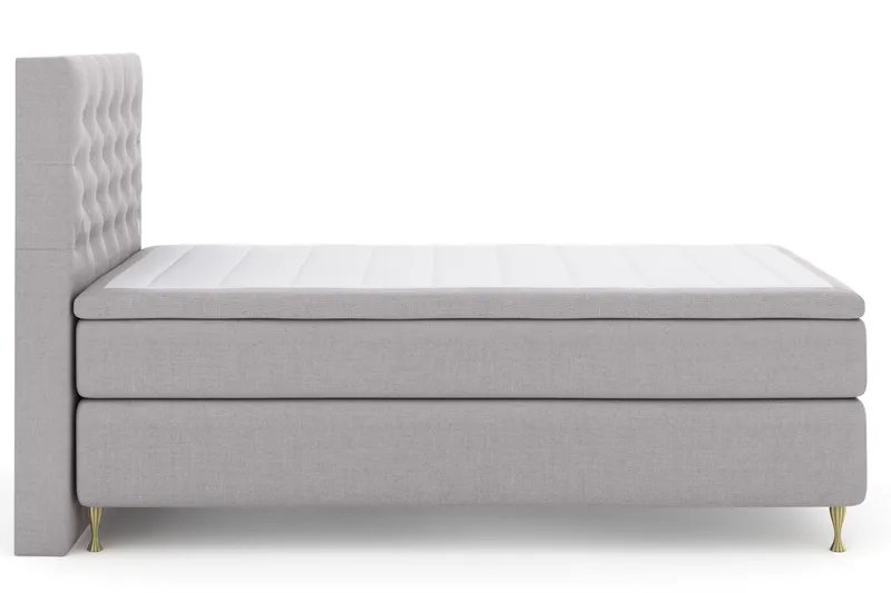 Select No 4 Komplett Sängpaket 120x200 Fast - Ljusgrå/Guld - Products - Möbler - Säng - Enkelsäng
