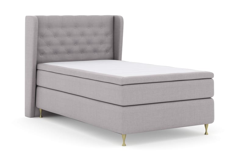 Select No 4 Komplett Sängpaket 120x200 Fast - Ljusgrå/Guld - Products - Möbler - Säng - Enkelsäng
