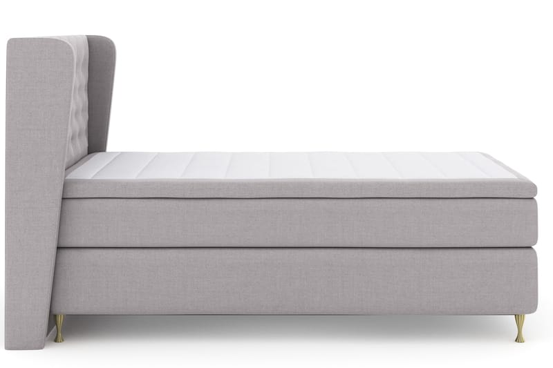 Select No 4 Komplett Sängpaket 120x200 Fast - Ljusgrå/Guld - Products - Möbler - Säng - Enkelsäng