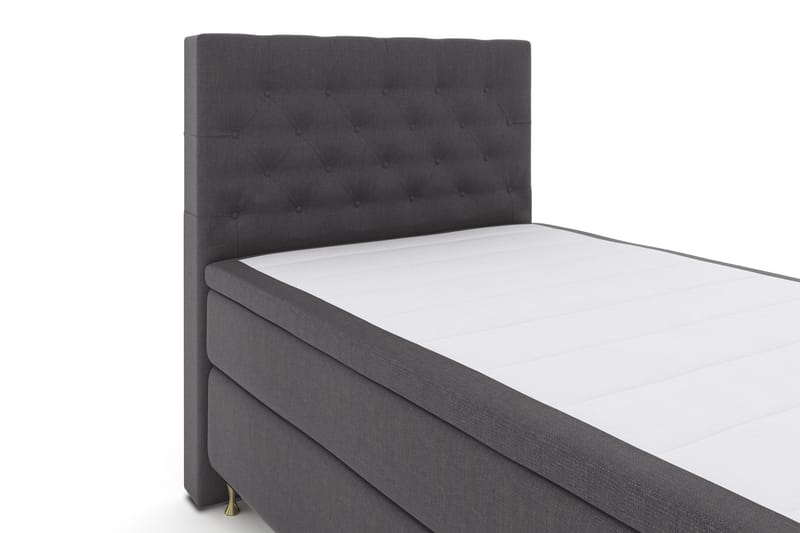 Select No 4 Komplett Sängpaket 120x200 Fast - Mörkgrå/Guld - Products - Möbler - Säng - Enkelsäng