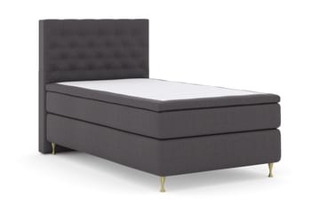 Select No 4 Komplett Sängpaket 120x200 Fast - Mörkgrå/Guld - Products - Möbler - Säng - Enkelsäng