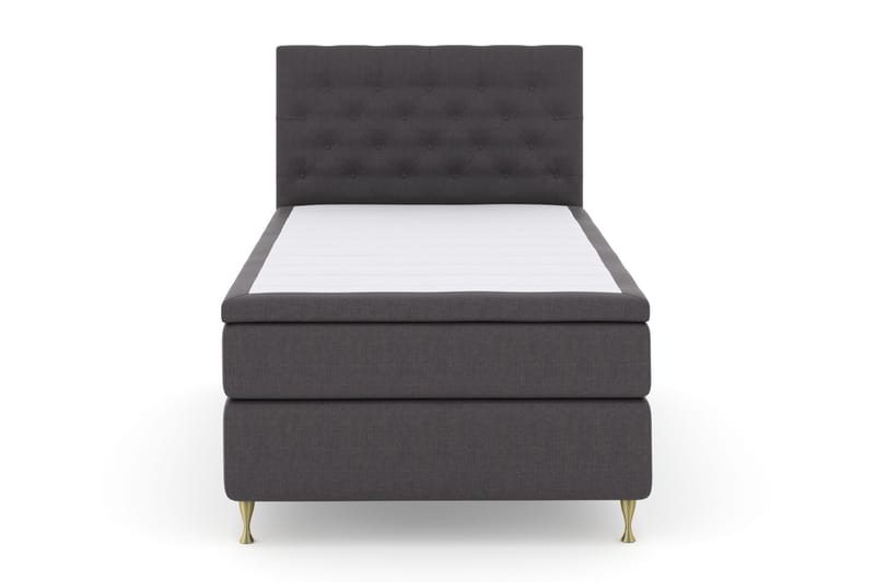 Select No 4 Komplett Sängpaket 120x200 Fast - Mörkgrå/Guld - Products - Möbler - Säng - Enkelsäng