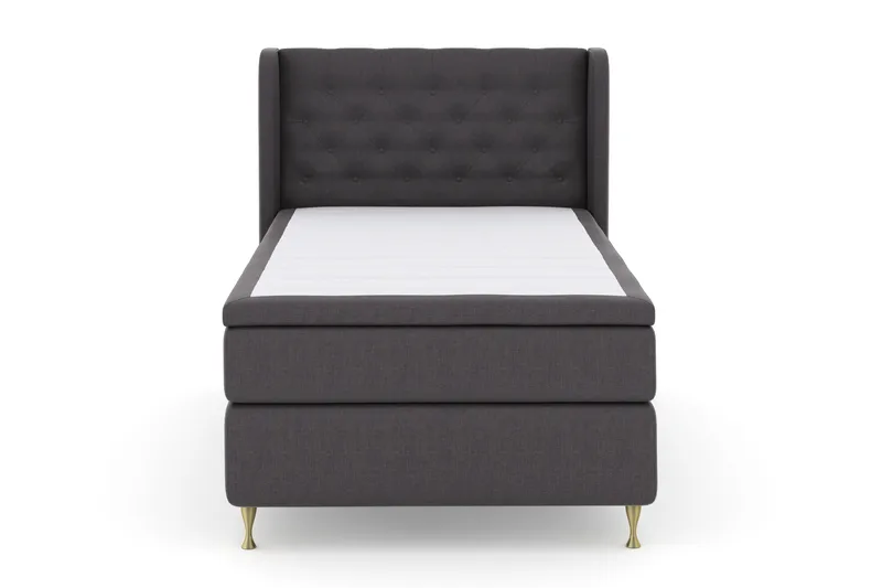 Select No 4 Komplett Sängpaket 120x200 Fast - Mörkgrå/Guld - Products - Möbler - Säng - Enkelsäng