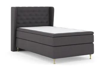 Select No 4 Komplett Sängpaket 120x200 Fast - Mörkgrå/Guld - Products - Möbler - Säng - Enkelsäng