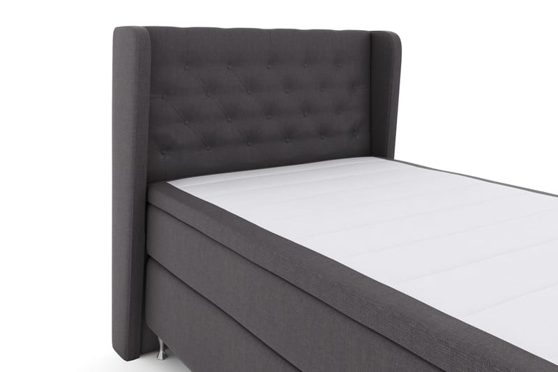 Select No 4 Komplett Sängpaket 120x200 Fast - Mörkgrå/Silver - Products - Möbler - Säng - Enkelsäng
