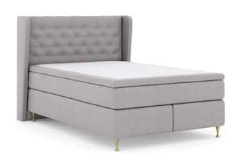 Select No 4 Komplett Sängpaket 140x200 Fast - Ljusgrå/Guld - Products - Möbler - Säng - Kontinentalsäng
