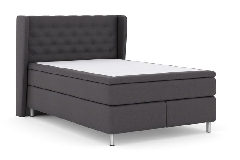 Select No 4 Komplett Sängpaket 140x200 Fast/Medium - Mörkgrå/Metall - Products - Möbler - Säng - Kontinentalsäng