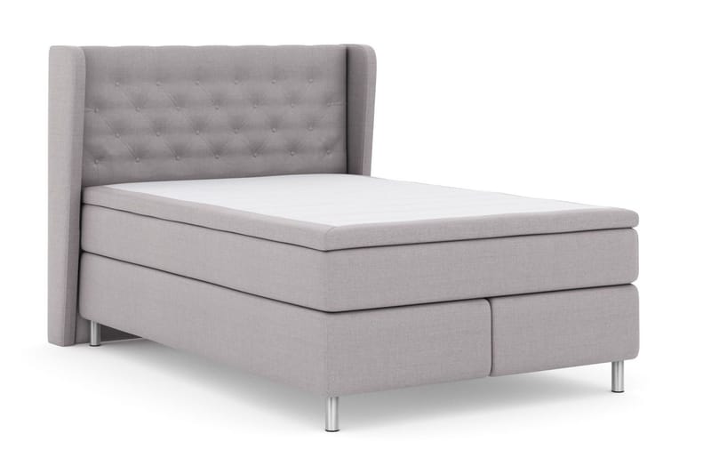 Select No 4 Komplett Sängpaket 140x200 Medium - Ljusgrå/Metall - Products - Möbler - Säng - Kontinentalsäng