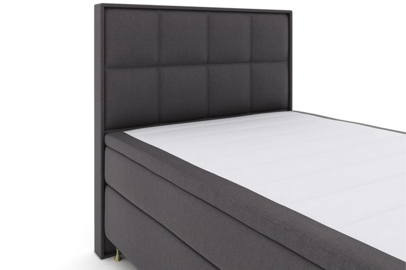 Select No 4 Komplett Sängpaket 140x200 Medium - Mörkgrå/Guld - Products - Möbler - Säng - Kontinentalsäng