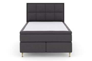 Select No 4 Komplett Sängpaket 140x200 Medium - Mörkgrå/Guld - Products - Möbler - Säng - Kontinentalsäng