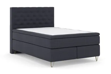 Select No 4 Komplett Sängpaket 160x200 Fast - Blå/Metall V-form - Products - Möbler - Säng - Kontinentalsäng