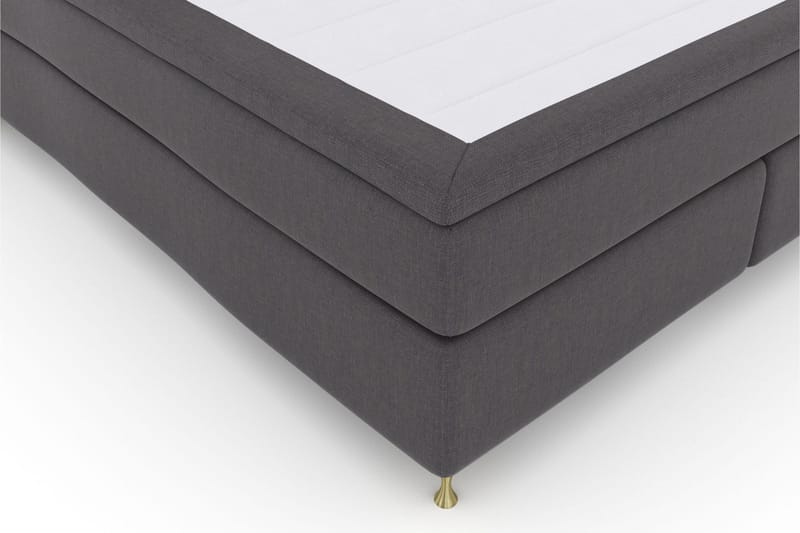 Select No 4 Komplett Sängpaket 160x200 Fast - Mörkgrå/Guld - Products - Möbler - Säng - Kontinentalsäng
