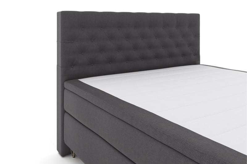 Select No 4 Komplett Sängpaket 160x200 Fast - Mörkgrå/Metall V-form - Products - Möbler - Säng - Kontinentalsäng