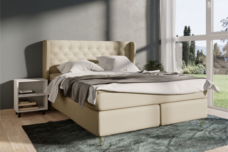 Select No 4 Komplett Sängpaket 180x200 Fast - Beige/Guld - Products - Möbler - Säng - Kontinentalsäng