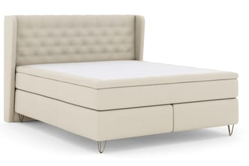 Select No 4 Komplett Sängpaket 180x200 Fast - Beige/Metall V-form - Products - Möbler - Säng - Kontinentalsäng