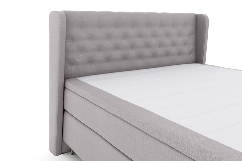 Select No 4 Komplett Sängpaket 180x200 Fast - Ljusgrå/Metall V-form - Products - Möbler - Säng - Kontinentalsäng