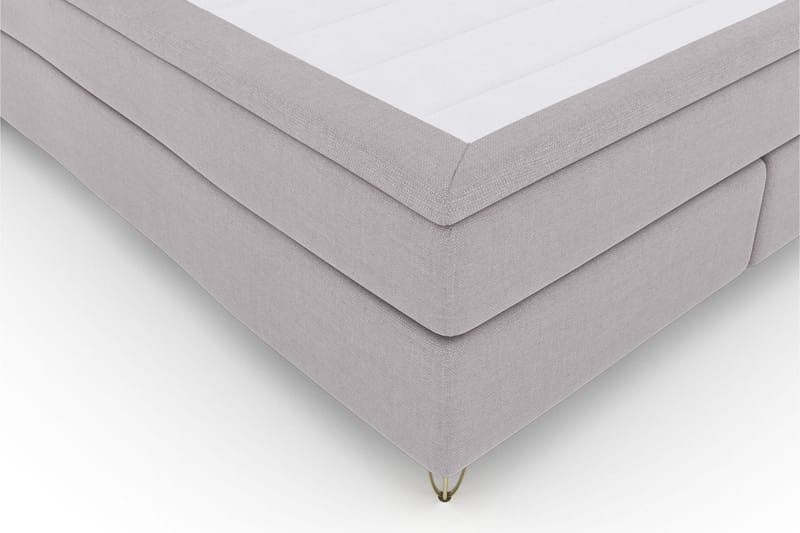 Select No 4 Komplett Sängpaket 180x200 Fast/Medium - Ljusgrå/Metall V-form - Products - Möbler - Säng - Kontinentalsäng