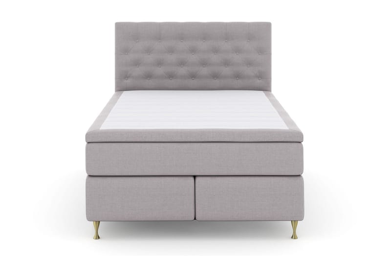 Select No 4 Kontinentalsäng 140x200 Fast - Ljusgrå/Guld - Products - Möbler - Säng - Kontinentalsäng