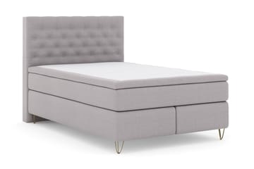 Select No 4 Kontinentalsäng 140x200 Fast - Ljusgrå/Metall V-Form - Products - Möbler - Säng - Kontinentalsäng