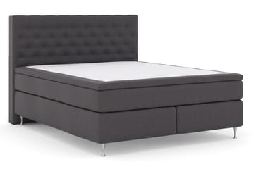 Select No 4 Kontinentalsäng 180x200 Fast - Mörkgrå/Silver - Products - Möbler - Säng - Kontinentalsäng