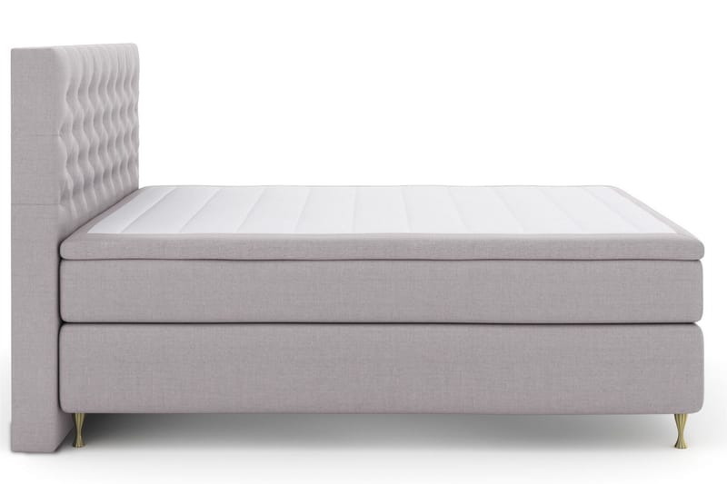 Select No 4 Kontinentalsäng 180x200 Fast/Medium - Ljusgrå/Guld - Products - Möbler - Säng - Kontinentalsäng