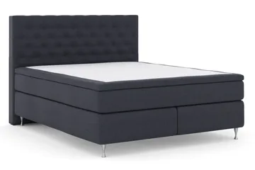 Select No 4 Kontinentalsäng 210x210 Fast/Medium - Blå/Silver - Products - Möbler - Säng - Kontinentalsäng