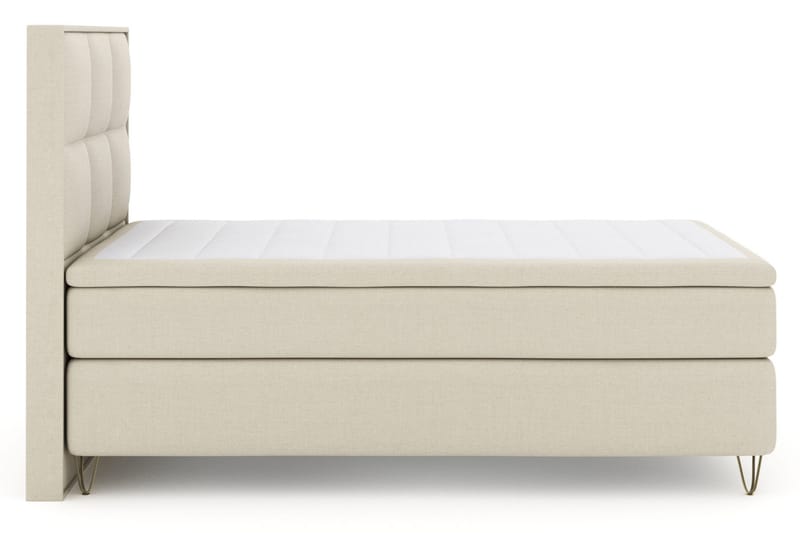 Select No 5 Komplett Sängpaket 120x200 Medium Latex - Beige/Metall V-form - Products - Möbler - Säng - Enkelsäng