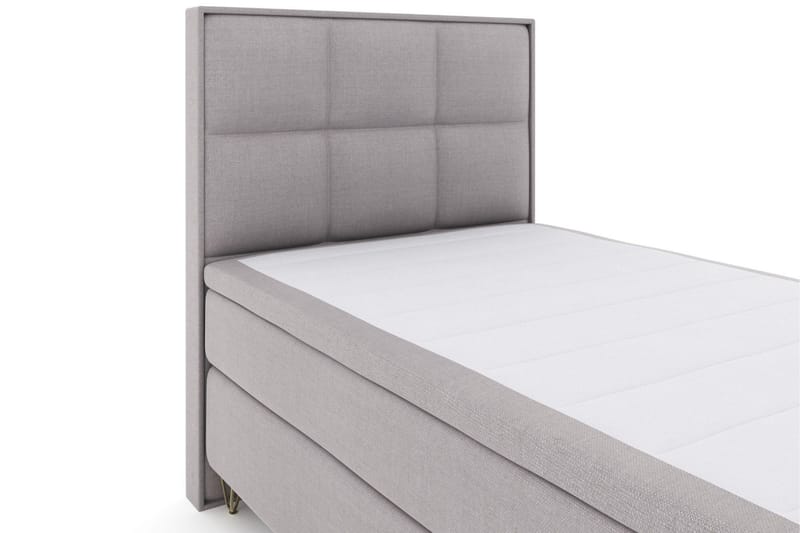Select No 5 Komplett Sängpaket 120x200 Medium Latex - Ljusgrå/Metall V-form - Products - Möbler - Säng - Enkelsäng