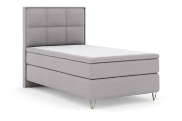 Select No 5 Komplett Sängpaket 120x200 Medium Latex - Ljusgrå/Metall V-form - Products - Möbler - Säng - Enkelsäng