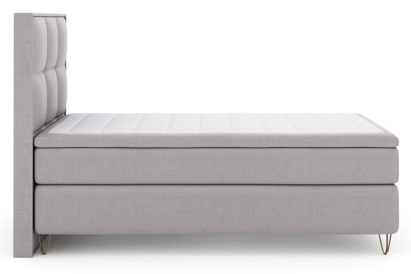 Select No 5 Komplett Sängpaket 120x200 Medium Latex - Ljusgrå/Metall V-form - Products - Möbler - Säng - Enkelsäng