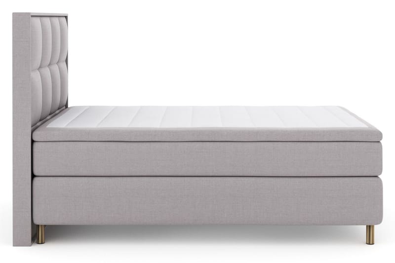 Select No 5 Komplett Sängpaket 140x200 Fast/Medium Latex - Ljusgrå/Koppar - Products - Möbler - Säng - Kontinentalsäng