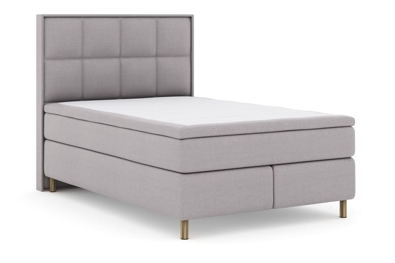 Select No 5 Komplett Sängpaket 140x200 Fast/Medium Latex - Ljusgrå/Koppar - Products - Möbler - Säng - Kontinentalsäng