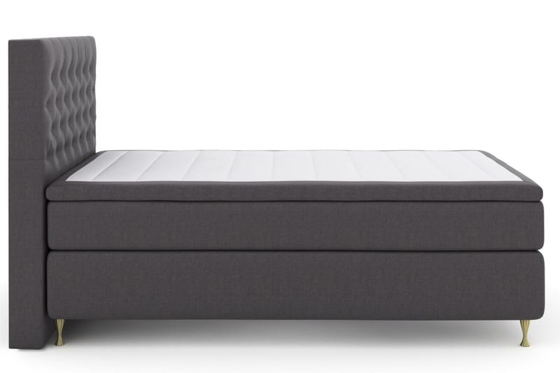 Select No 5 Komplett Sängpaket 140x200 Fast/Medium Latex - Mörkgrå/Guld - Products - Möbler - Säng - Kontinentalsäng
