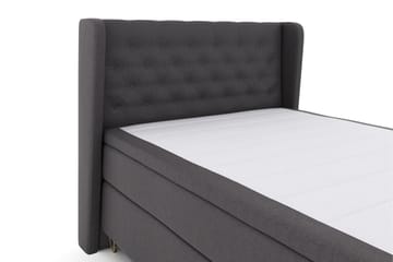 Select No 5 Komplett Sängpaket 140x200 Fast/Medium Latex - Mörkgrå/Metall V-form - Products - Möbler - Säng - Kontinentalsäng