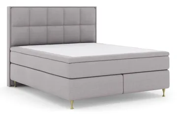 Select No 5 Komplett Sängpaket 160x200 Fast Watergel - Ljusgrå/Guld - Products - Möbler - Säng - Kontinentalsäng