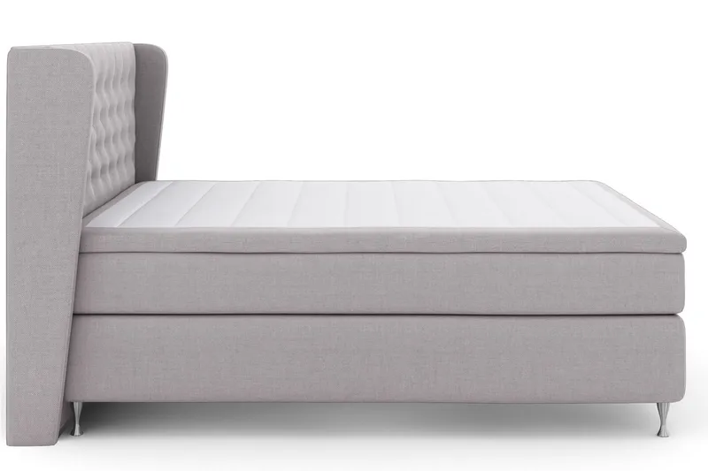 Select No 5 Komplett Sängpaket 160x200 Fast Watergel - Ljusgrå/Silver - Products - Möbler - Säng - Kontinentalsäng