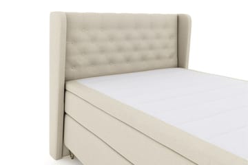 Select No 5 Komplett Sängpaket 160x200 Fast/Medium Latex - Beige/Metall V-form - Products - Möbler - Säng - Kontinentalsäng
