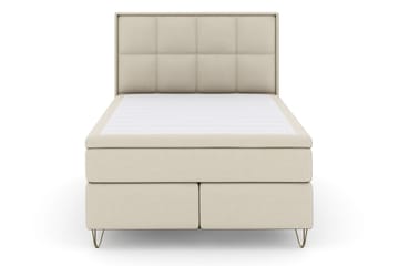 Select No 5 Komplett Sängpaket 160x200 Fast/Medium Latex - Beige/Metall V-form - Products - Möbler - Säng - Kontinentalsäng
