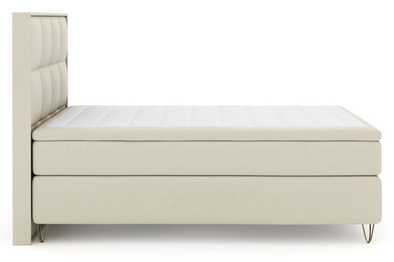 Select No 5 Komplett Sängpaket 160x200 Fast/Medium Latex, Beige/Metall V-form